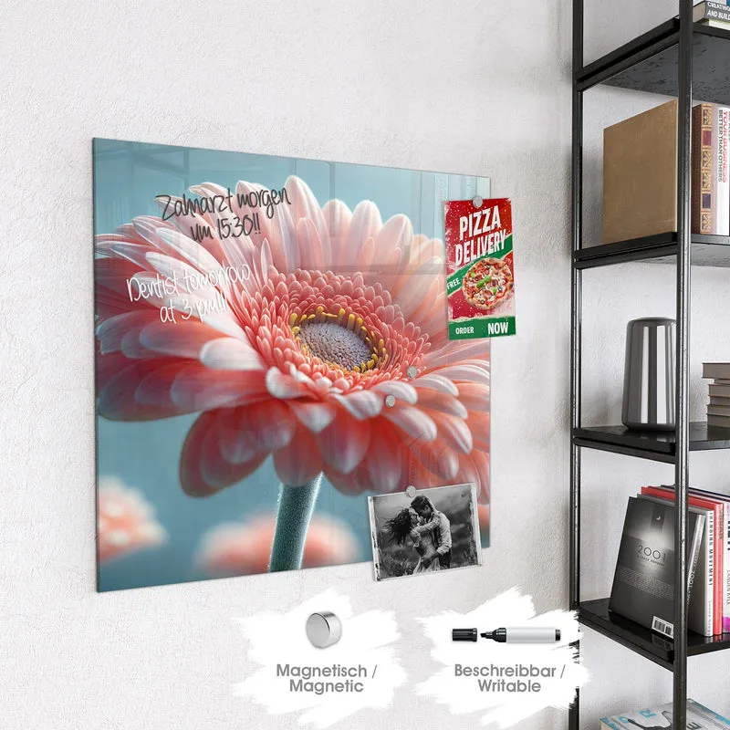 Magnettafel - Rosa Gerbera