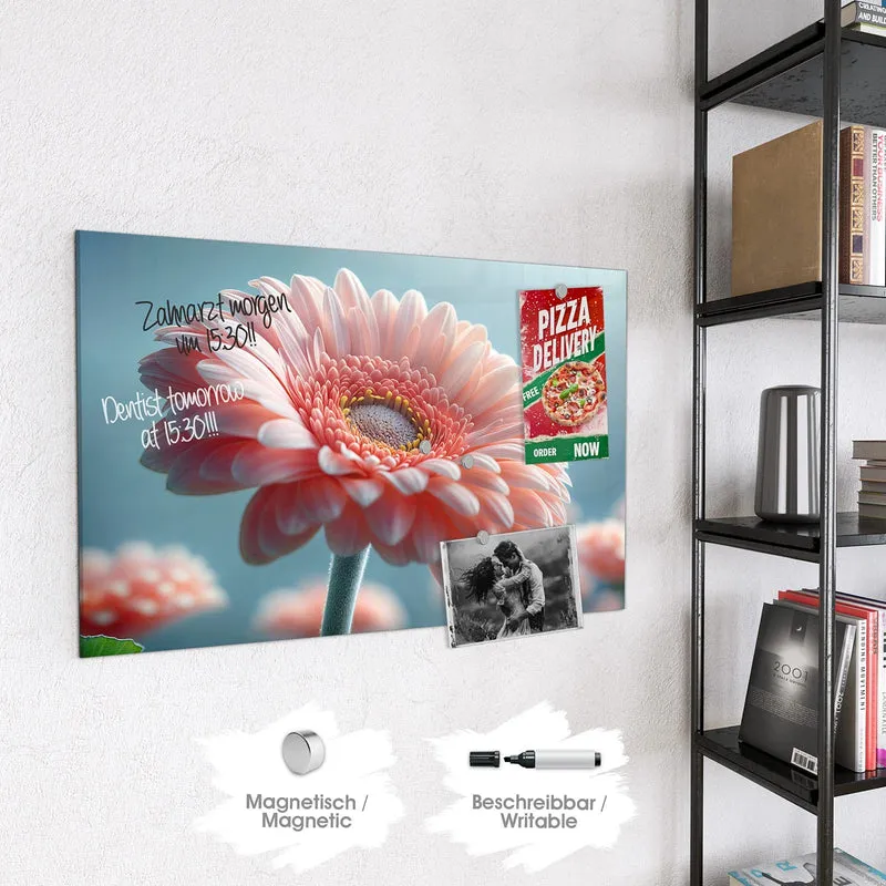 Magnettafel - Rosa Gerbera