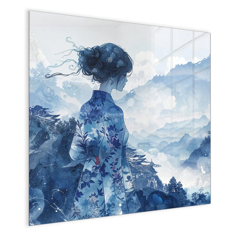Magnettafel - Frau im Kimono