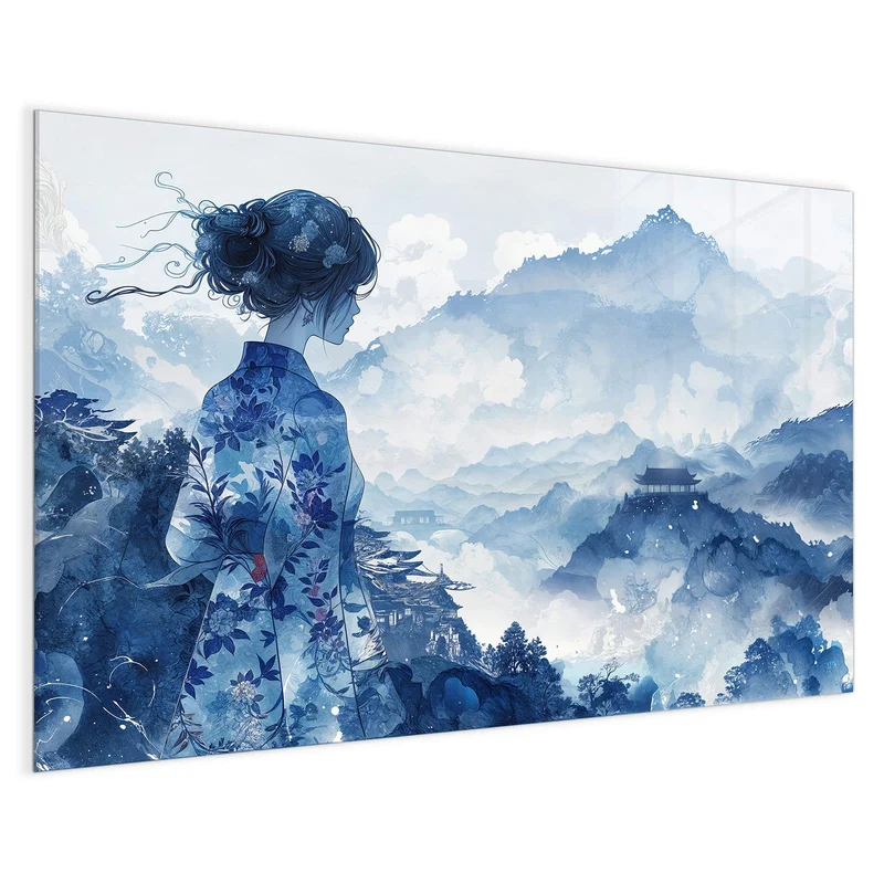 Magnettafel - Frau im Kimono