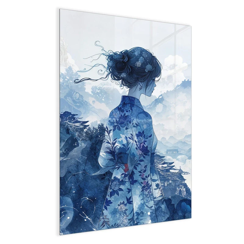 Magnettafel - Frau im Kimono