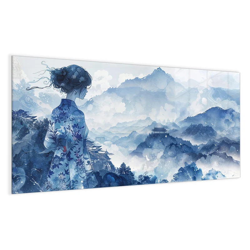 Magnettafel - Frau im Kimono