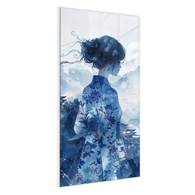 Magnettafel - Frau im Kimono