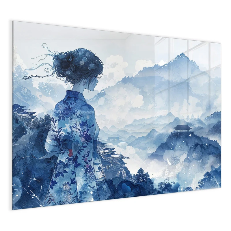 Magnettafel - Frau im Kimono