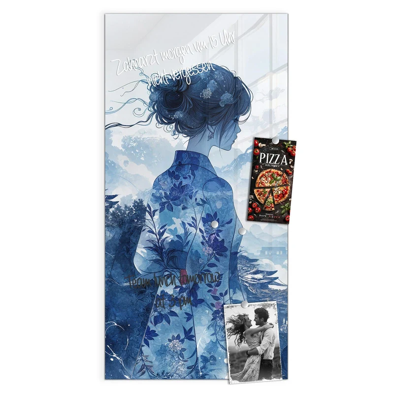 Magnettafel - Frau im Kimono