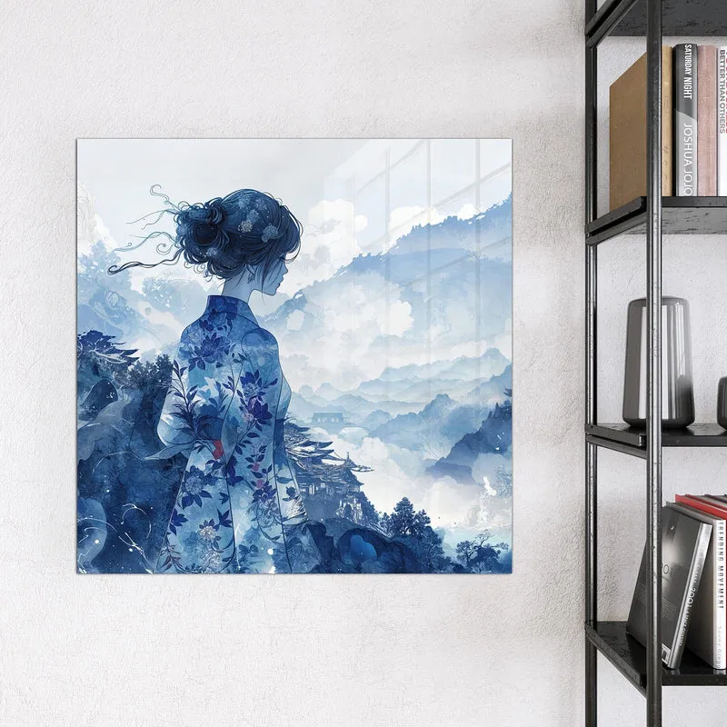 Magnettafel - Frau im Kimono