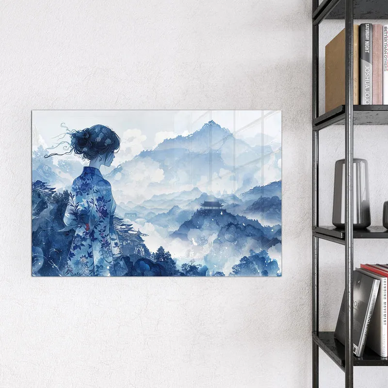 Magnettafel - Frau im Kimono