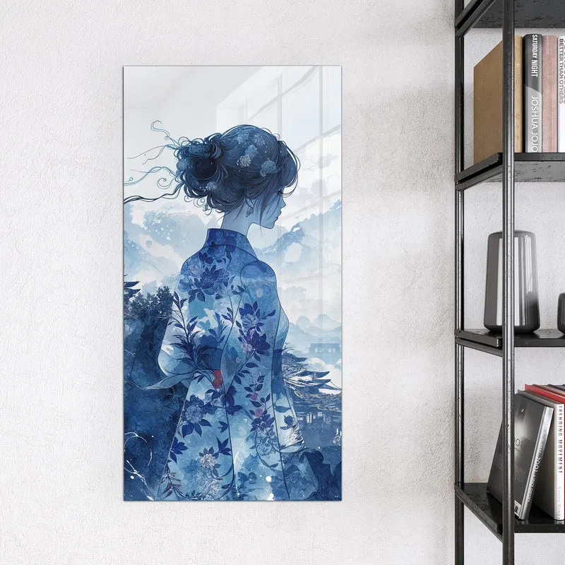 Magnettafel - Frau im Kimono