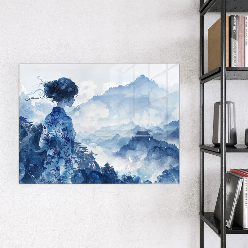 Magnettafel - Frau im Kimono