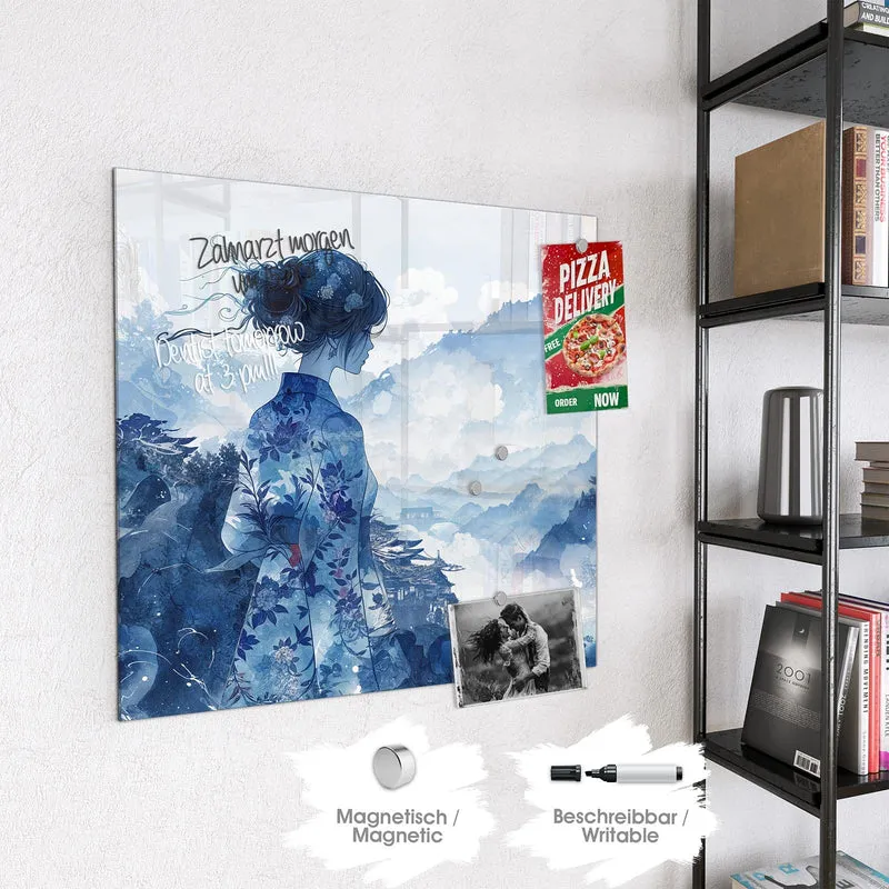 Magnettafel - Frau im Kimono