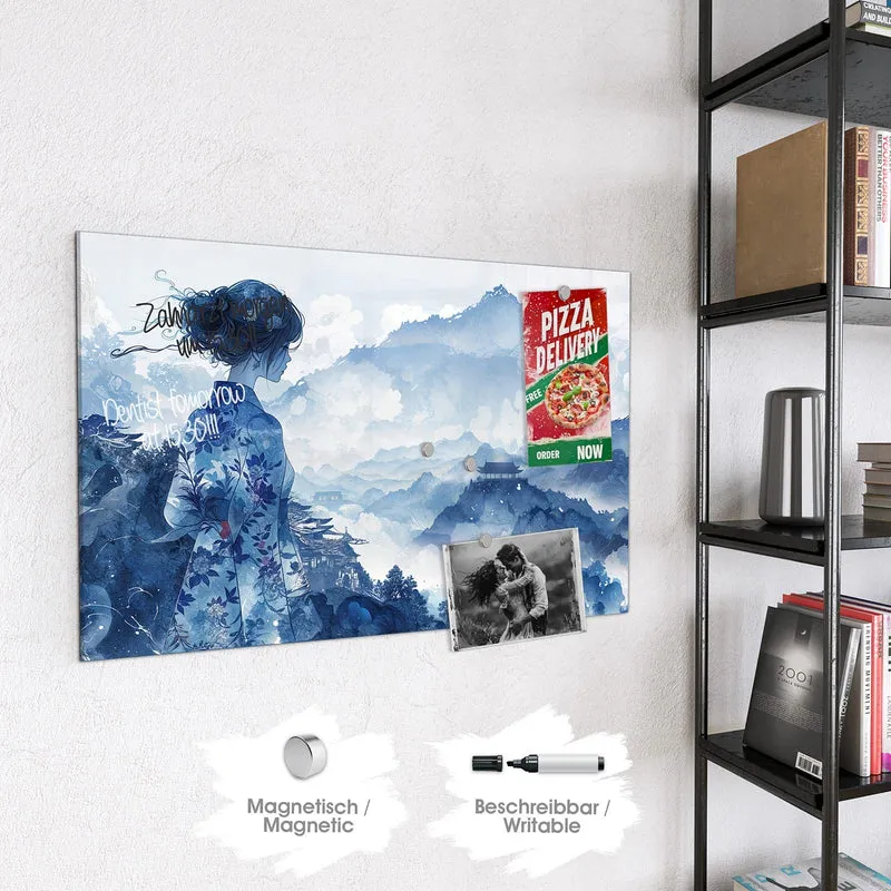 Magnettafel - Frau im Kimono