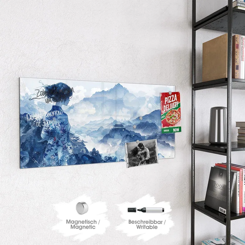 Magnettafel - Frau im Kimono
