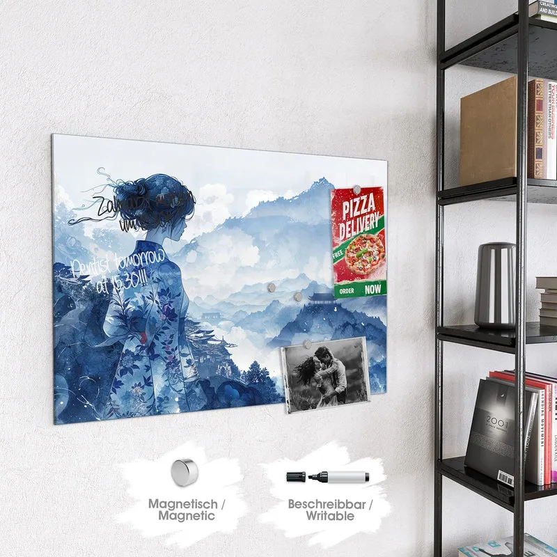 Magnettafel - Frau im Kimono