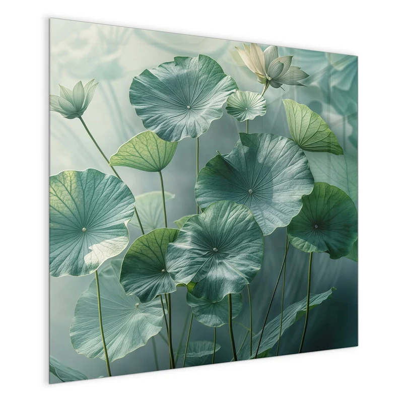 Magnettafel - Lotusblätter in Grün