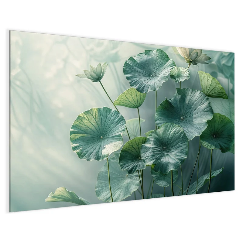 Magnettafel - Lotusblätter in Grün