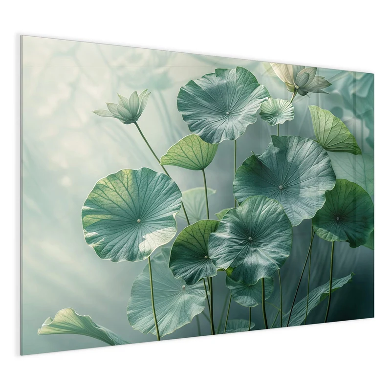Magnettafel - Lotusblätter in Grün
