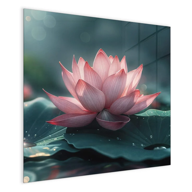 Magnettafel - Rosa Lotusblüte