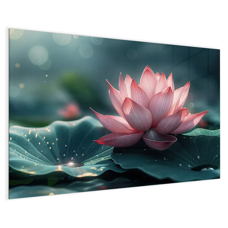 Magnettafel - Rosa Lotusblüte