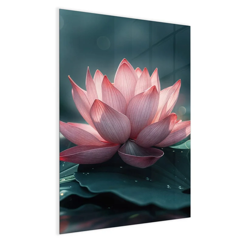 Magnettafel - Rosa Lotusblüte