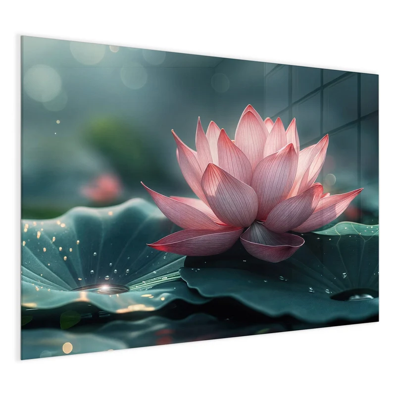 Magnettafel - Rosa Lotusblüte