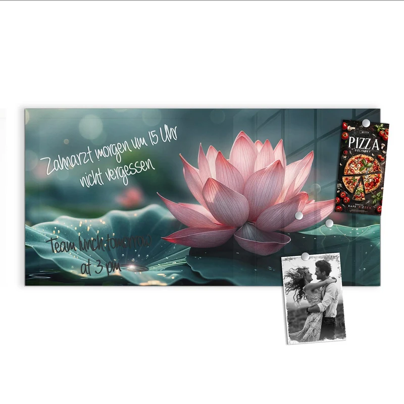 Magnettafel - Rosa Lotusblüte