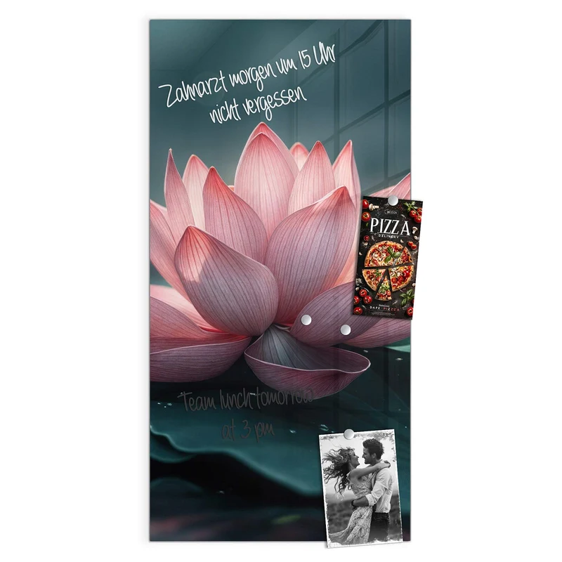 Magnettafel - Rosa Lotusblüte
