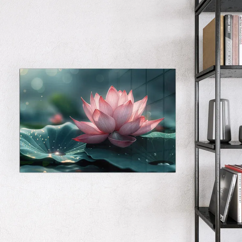 Magnettafel - Rosa Lotusblüte