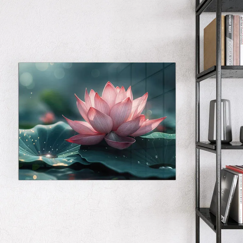 Magnettafel - Rosa Lotusblüte
