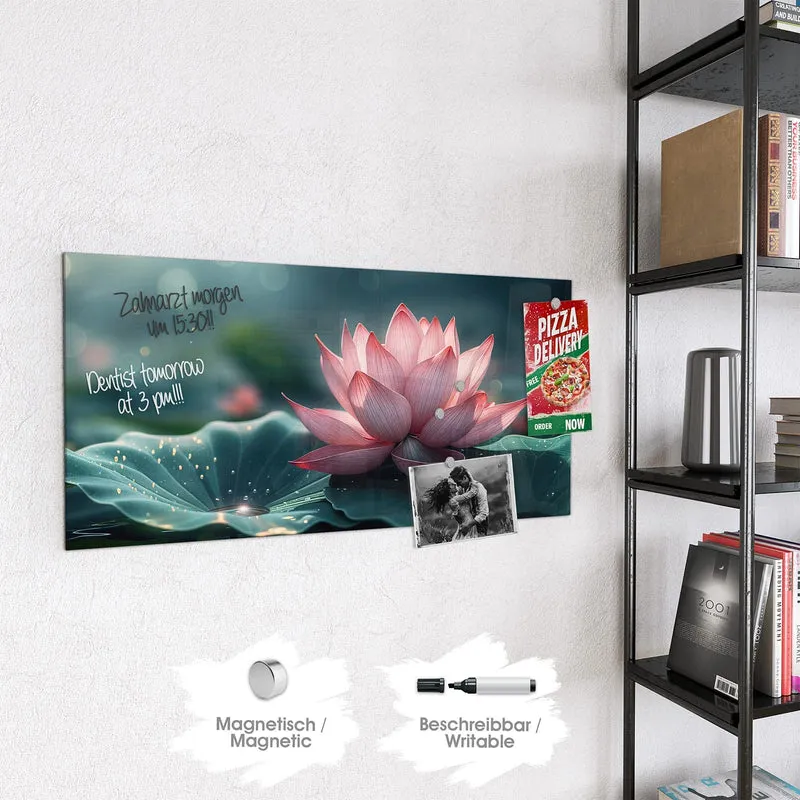 Magnettafel - Rosa Lotusblüte