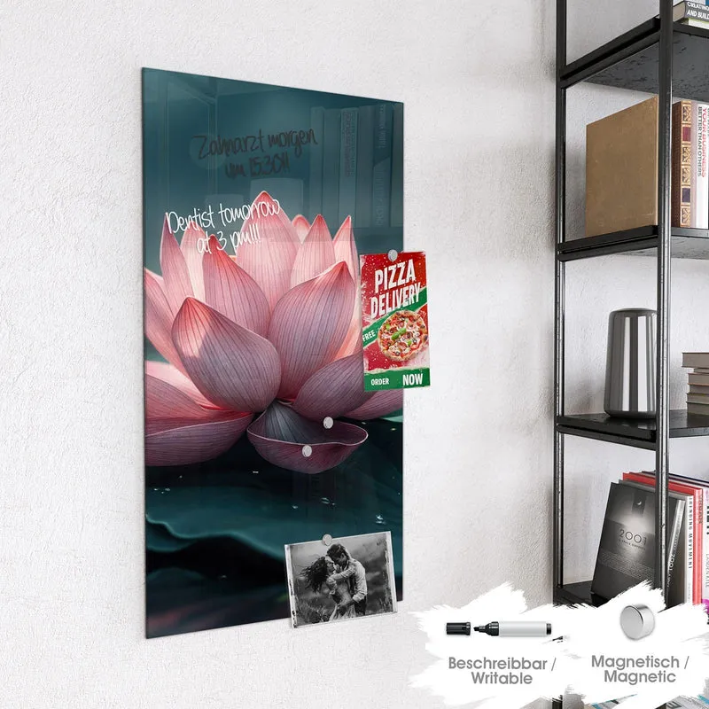 Magnettafel - Rosa Lotusblüte