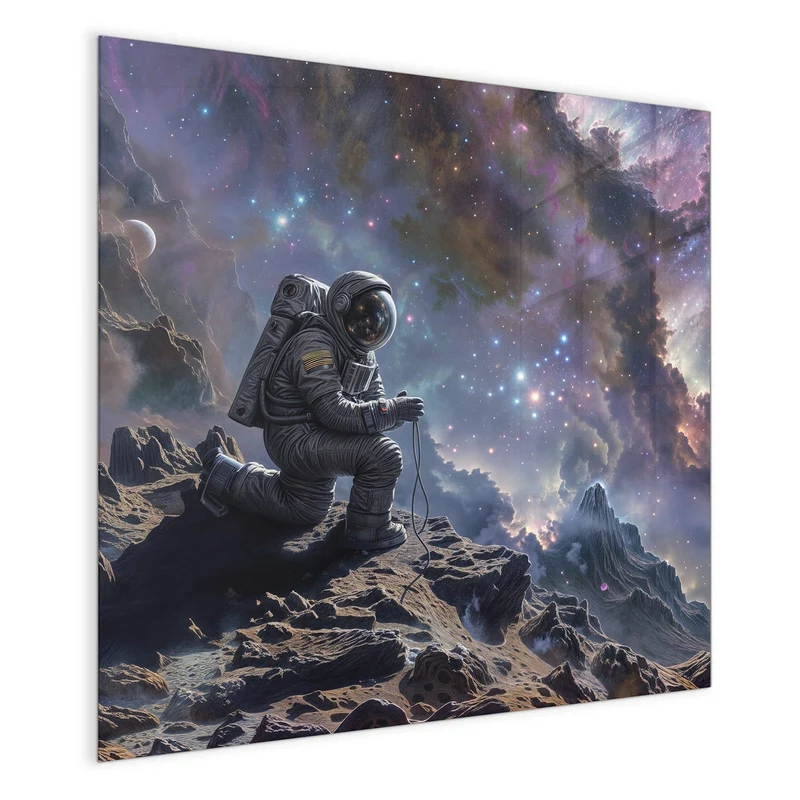Magnettafel - Astronaut und Galaxie