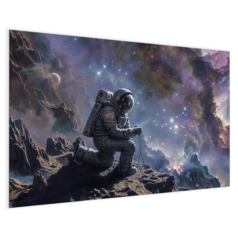 Magnettafel - Astronaut und Galaxie