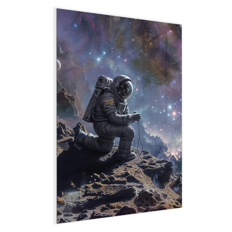 Magnettafel - Astronaut und Galaxie