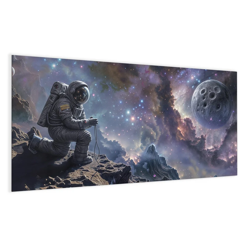 Magnettafel - Astronaut und Galaxie
