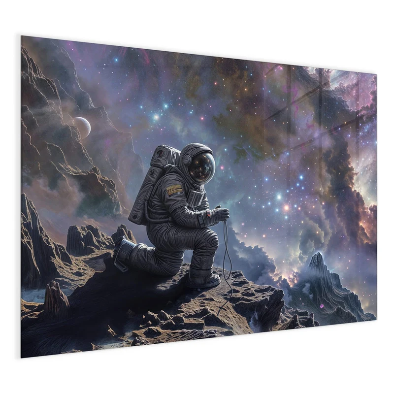 Magnettafel - Astronaut und Galaxie