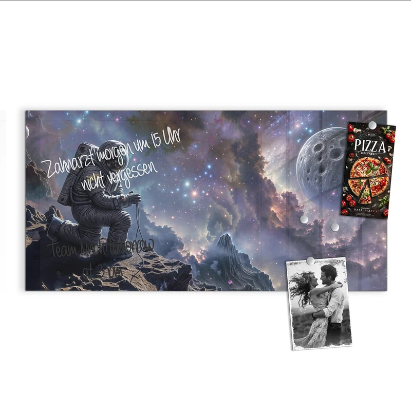 Magnettafel - Astronaut und Galaxie