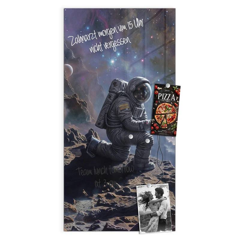 Magnettafel - Astronaut und Galaxie