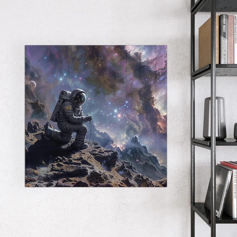 Magnettafel - Astronaut und Galaxie