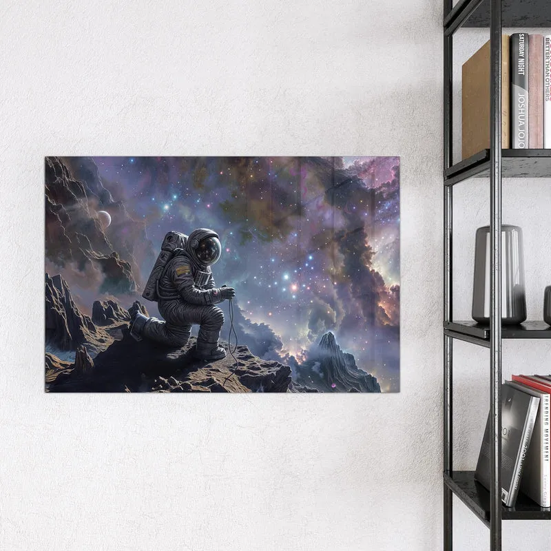 Magnettafel - Astronaut und Galaxie