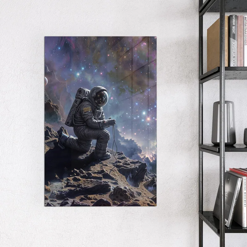 Magnettafel - Astronaut und Galaxie