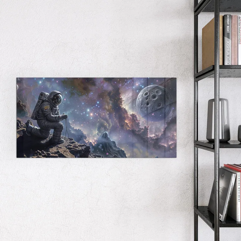 Magnettafel - Astronaut und Galaxie