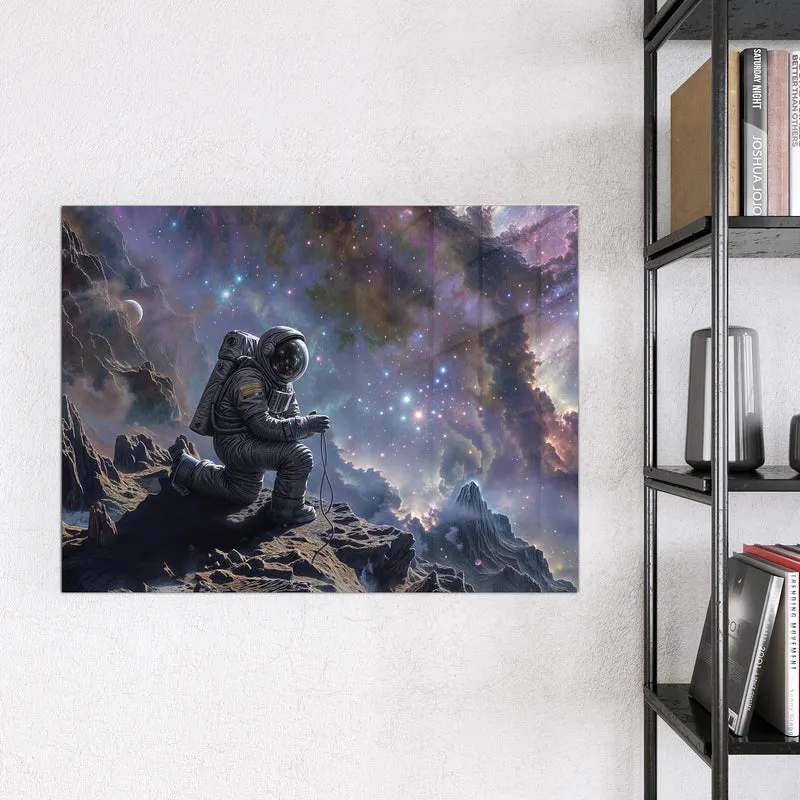 Magnettafel - Astronaut und Galaxie