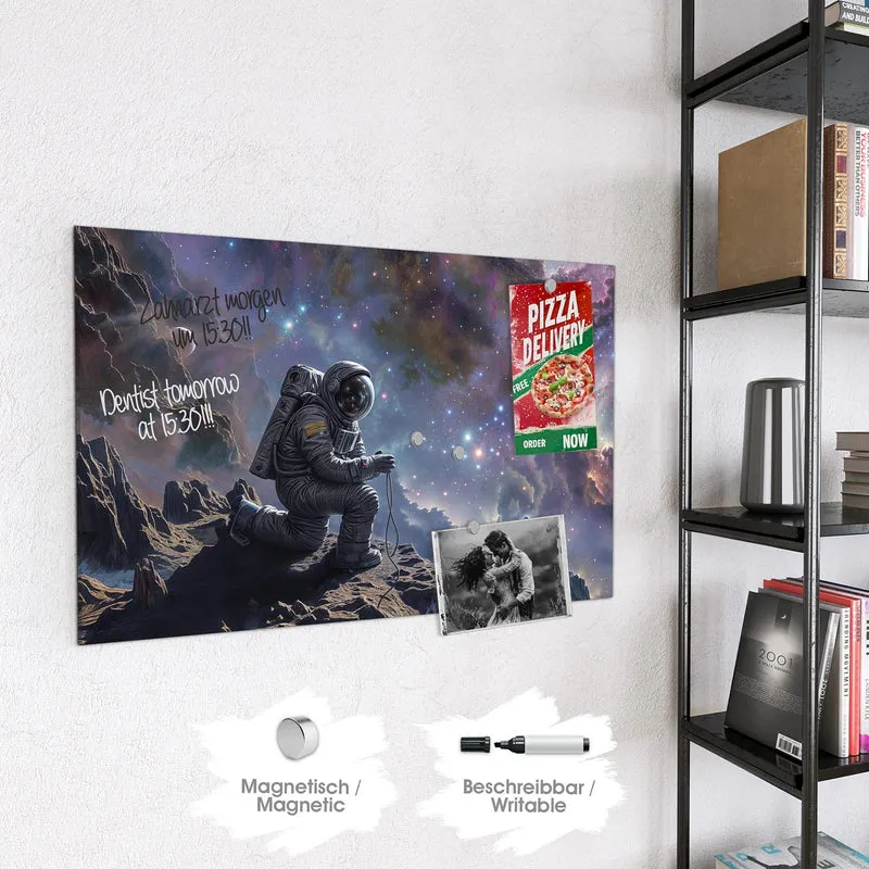 Magnettafel - Astronaut und Galaxie