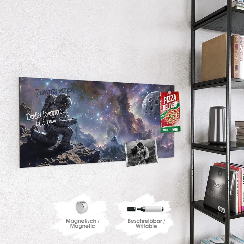 Magnettafel - Astronaut und Galaxie
