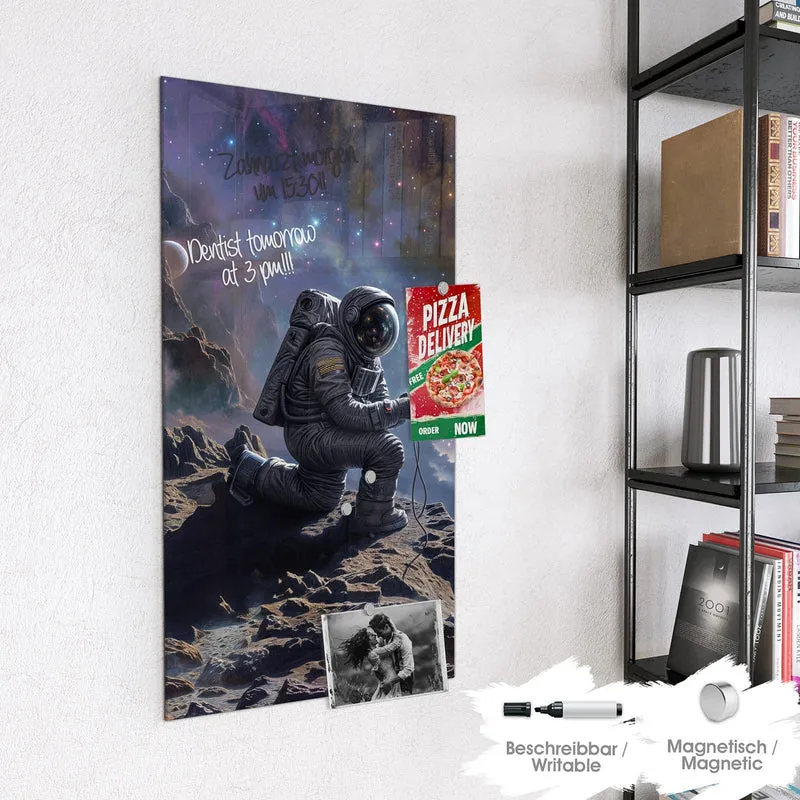 Magnettafel - Astronaut und Galaxie