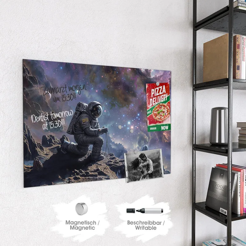 Magnettafel - Astronaut und Galaxie