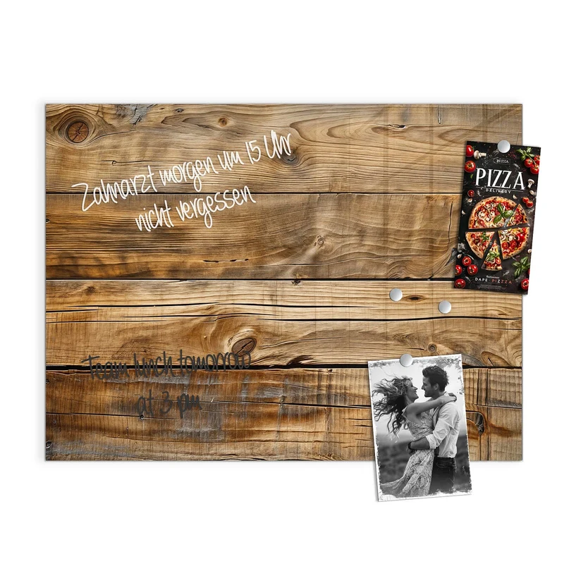 Magnettafel - Goldbraune Maserung