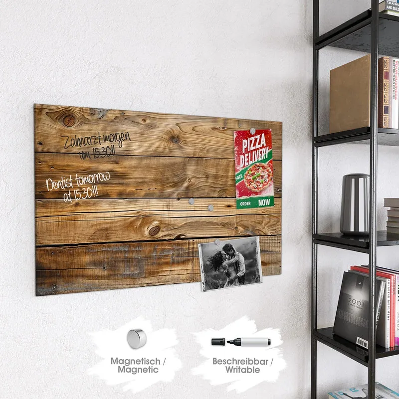 Magnettafel - Goldbraune Maserung
