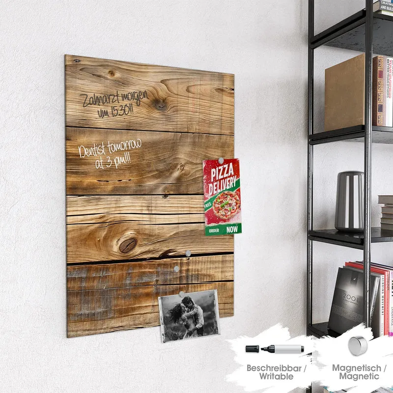 Magnettafel - Goldbraune Maserung