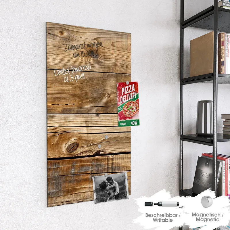 Magnettafel - Goldbraune Maserung